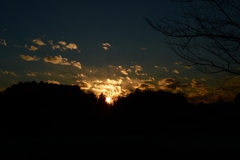 見沼の日没ー2