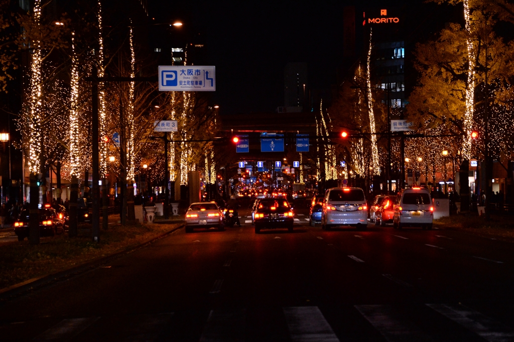 師走 夜景・淀屋橋ー1