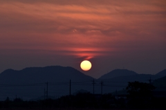 帰宅途中の夕景