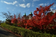 紅葉と教会