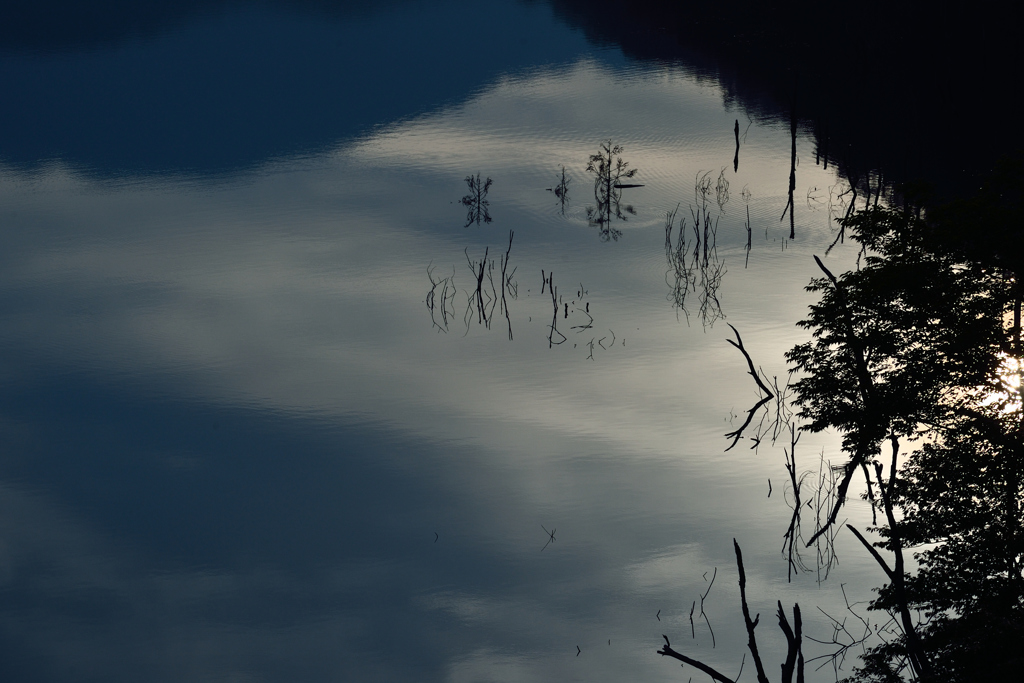 湖畔の夜明け