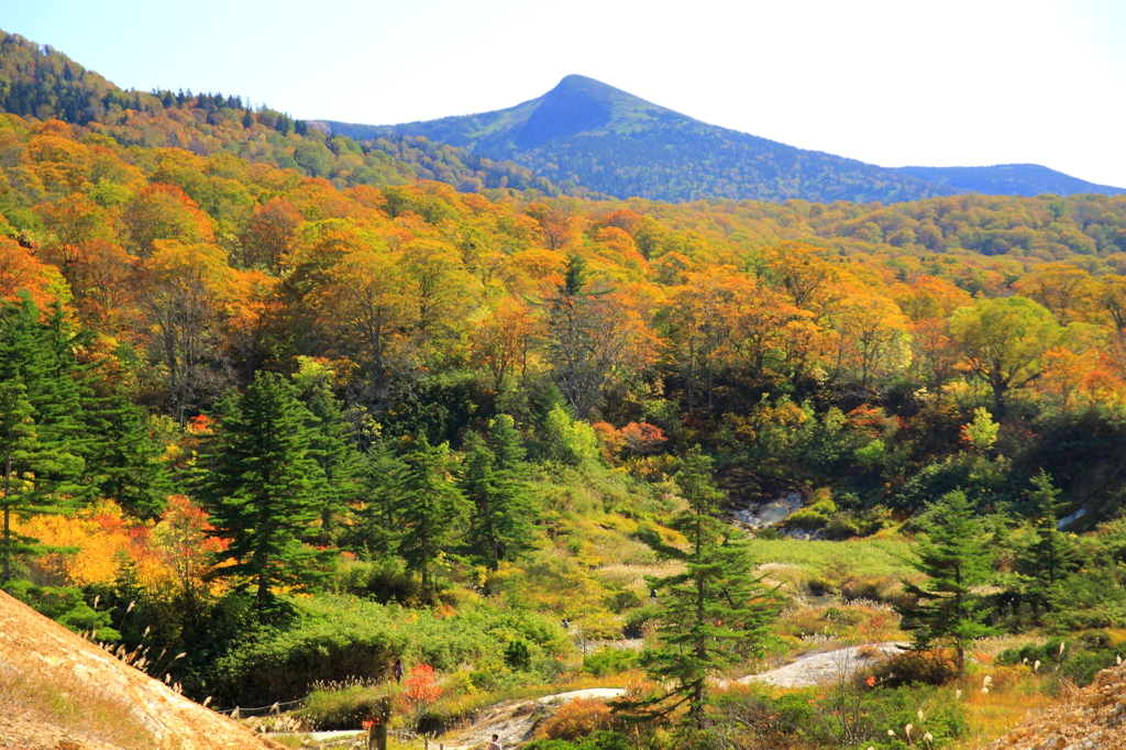 後生掛温泉の紅葉