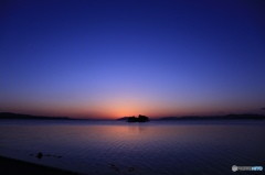 宍道湖の日没