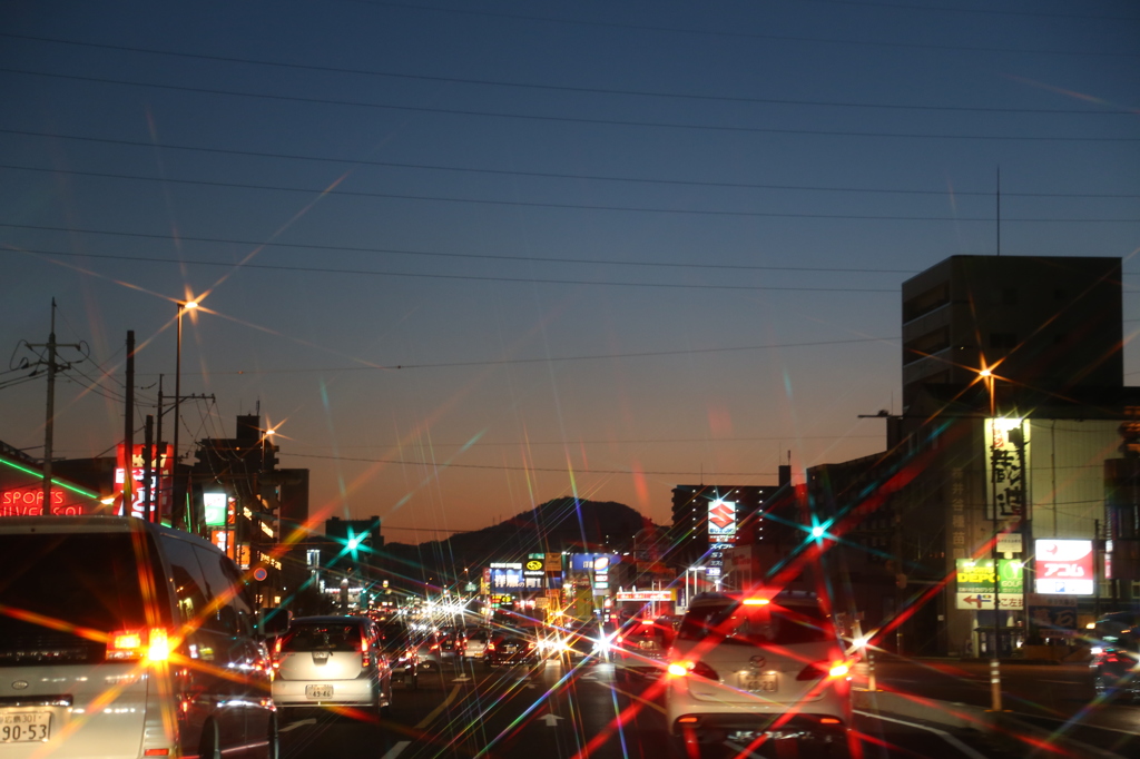 夕暮れのR54