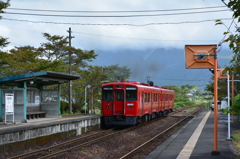 南由布駅から