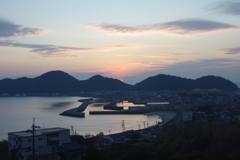 ホテルから見える夕暮れ