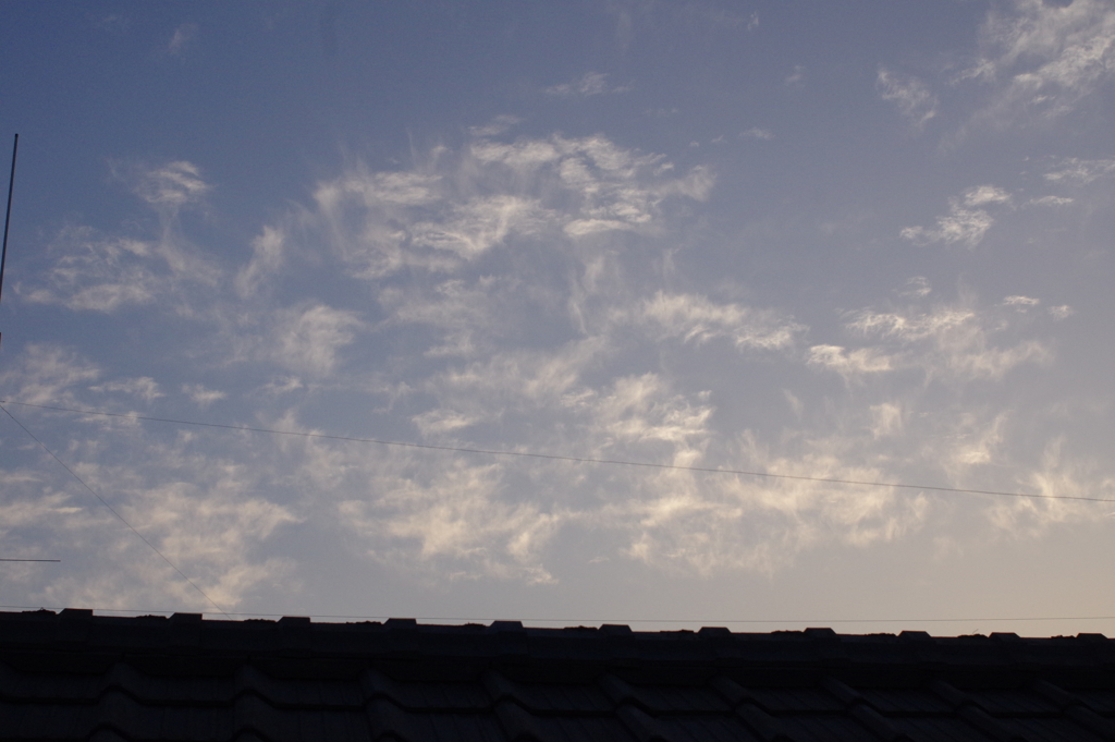 朝焼けの雲模様
