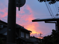 曇りの夕焼け
