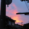 曇りの夕焼け