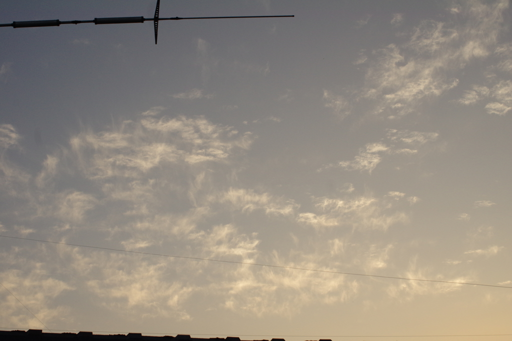 朝焼けの雲模様