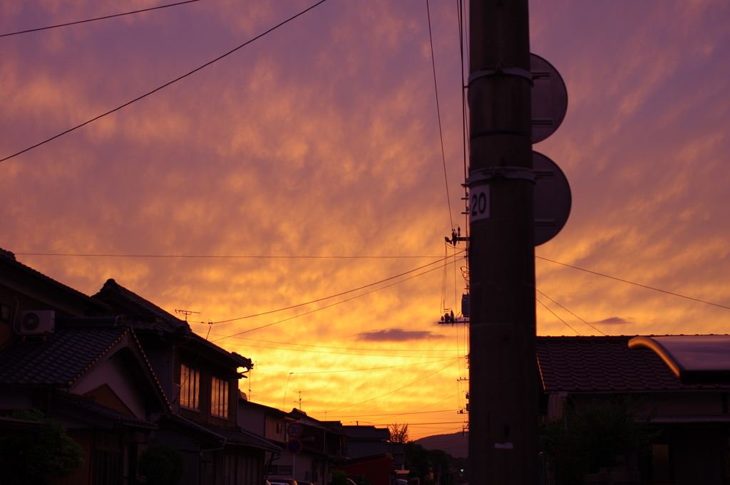 梅雨の夕焼