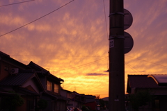 梅雨の夕焼