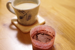 奥さん手作りチョコケーキ