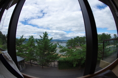 宮島水族館みやじマリンキッチンからの風景