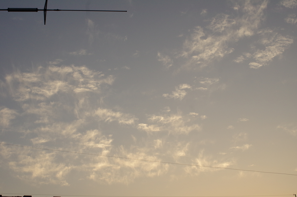 朝焼けの雲模様