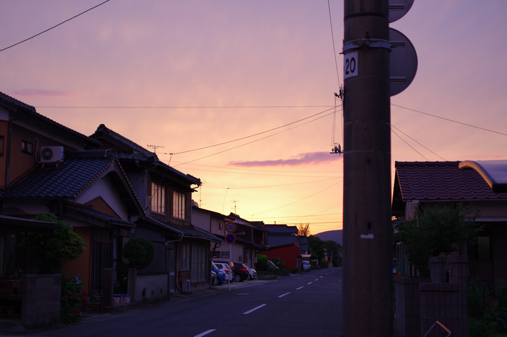梅雨の夕焼