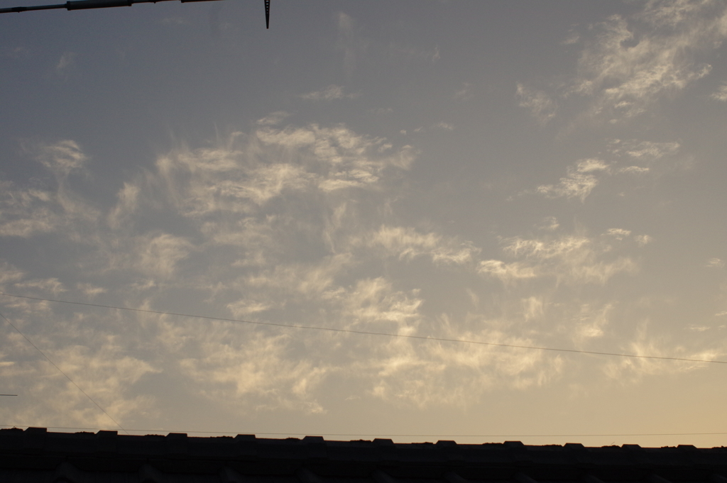 朝焼けの雲模様