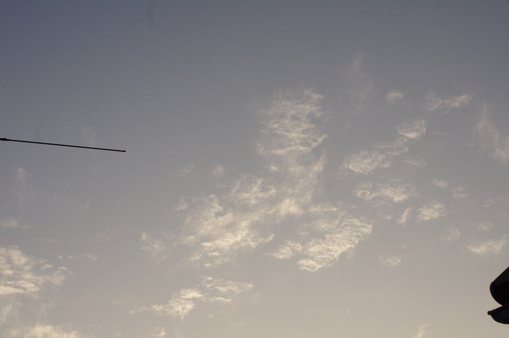 朝焼けの雲模様