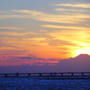 ダイヤモンド富士っぽい夕焼け２