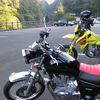 長門峡にて休憩