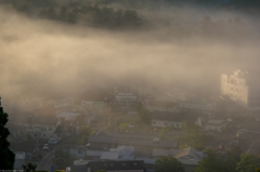 梅雨明けの朝靄