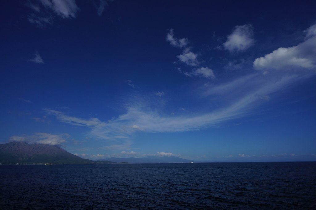 桜島と雲