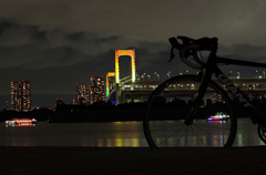 レインボーブリッジと自転車