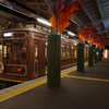 荒電嵐山駅ホーム