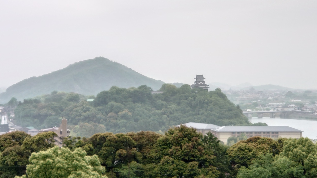 2年連続　雨の犬山城