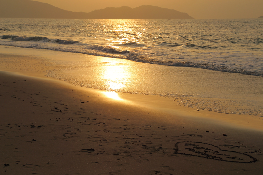志賀島で夕焼け（'14.2.16）-1 ~forever~