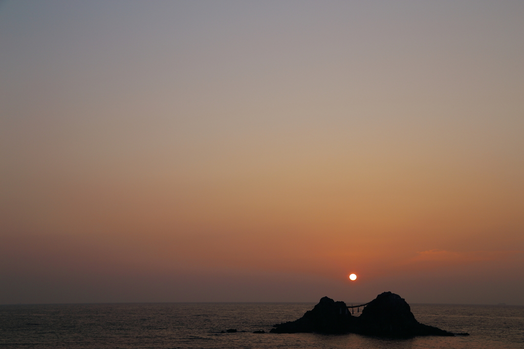 桜井二見ヶ浦で夕焼け('14.6.24)-来た～～～