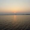 藤前干潟で夕日