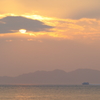 志賀島で夕焼け（'14.2.1）-3