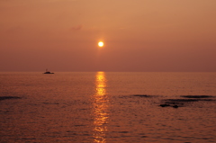 山形の夕陽