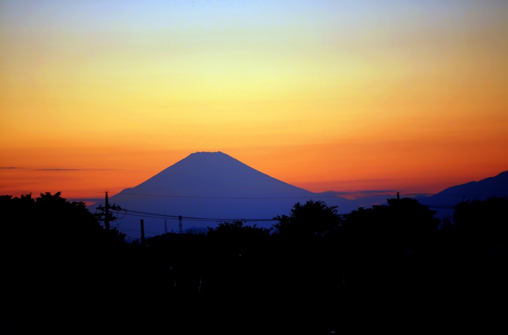 夕焼け富士
