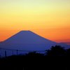 今日の夕焼け富士