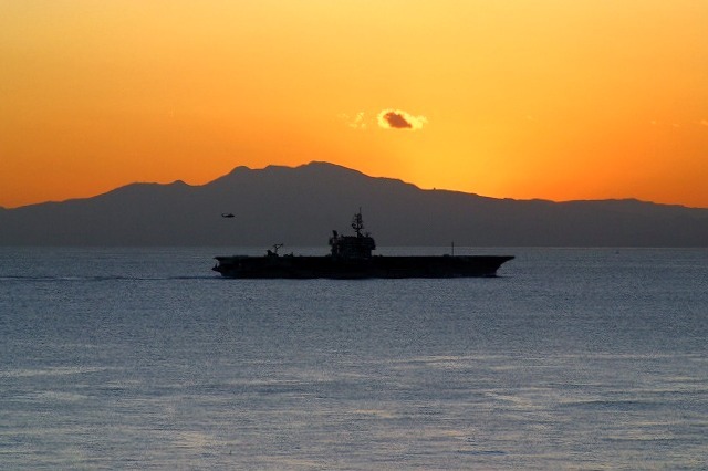 夕日の大島-1 