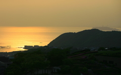 夕日の江の島-a