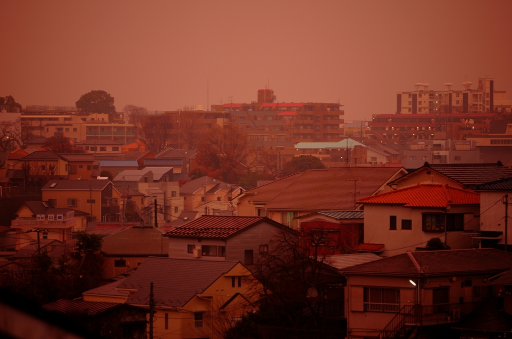 夕日の横浜