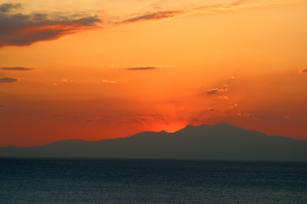 伊豆大島夕暮れ