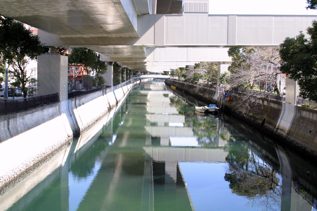 春の中村川（横浜の運河です）111
