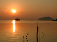 琵琶湖　黄昏