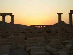 Syria 夕刻のパルミラ遺跡