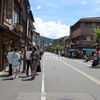 猛暑の駅通り