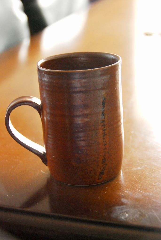 友人が作ったビールグラス