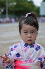 夏祭りで　はいチーズ！