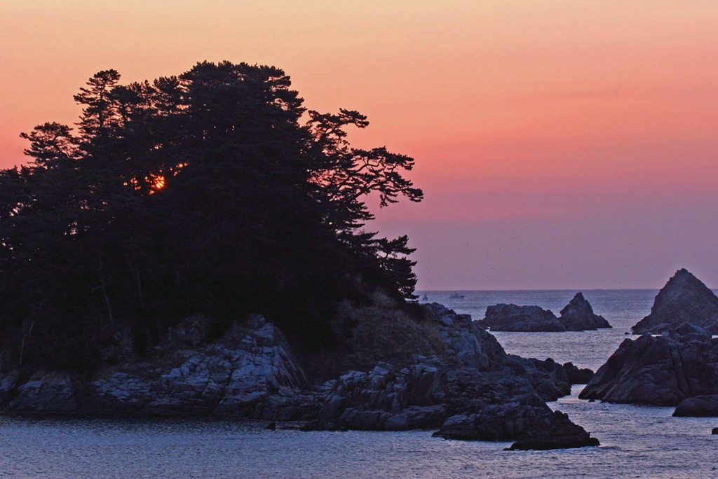 朝霞・三陸海岸