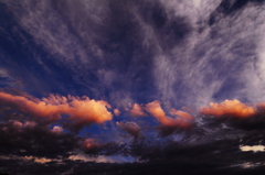 見上げる夕空