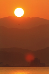 夕日の光景