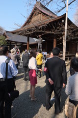 桜が咲いた＠靖国神社＋お天気おねえさん？